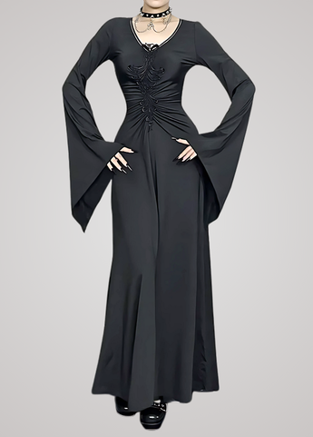 Gothanic Witch Embroidered Dress - GD024