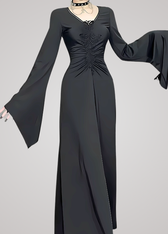 Gothanic Witch Embroidered Dress - GD024